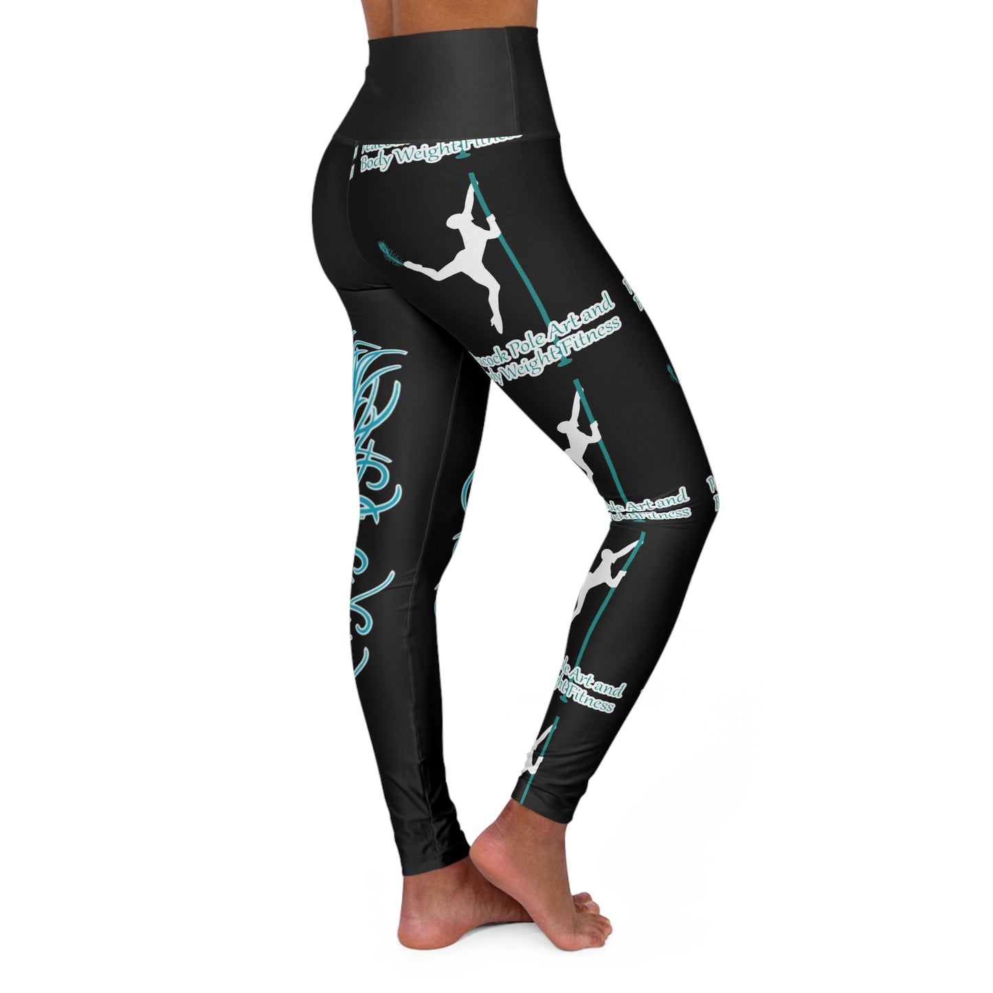 Yoga Leggings — High-Waisted Pole Dance Floral Print Leggings