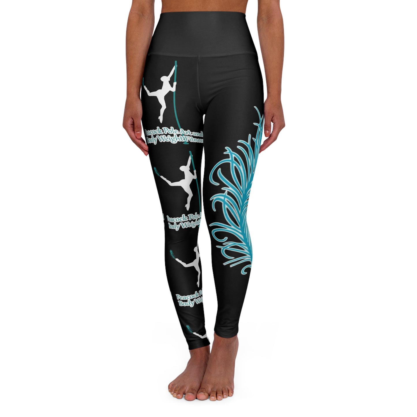 Yoga Leggings — High-Waisted Pole Dance Floral Print Leggings