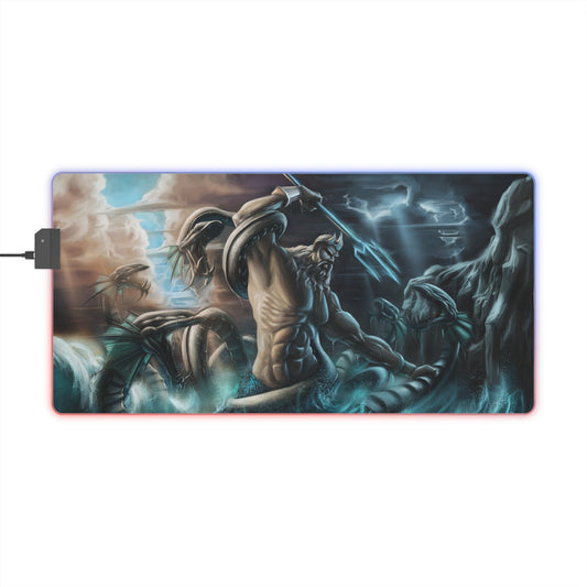 LED Gaming Mouse Pad — Storm Titan Mythic RGB Desk Mat
